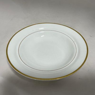 -122- White & Gold Accent | Insert | Marked | Covered Butter Dish