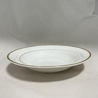 -122- White & Gold Accent | Insert | Marked | Covered Butter Dish