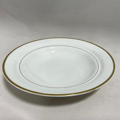 -122- White & Gold Accent | Insert | Marked | Covered Butter Dish