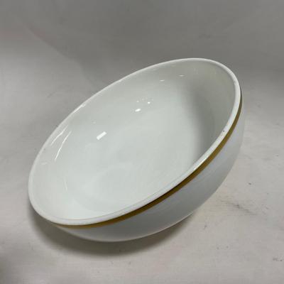 -122- White & Gold Accent | Insert | Marked | Covered Butter Dish