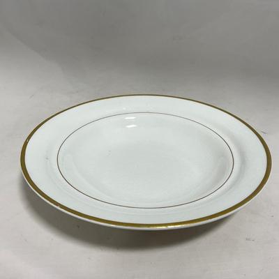 -122- White & Gold Accent | Insert | Marked | Covered Butter Dish