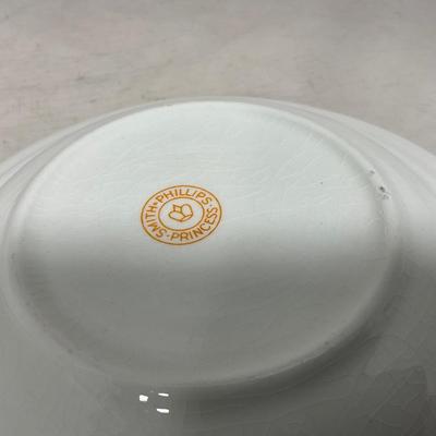 -122- White & Gold Accent | Insert | Marked | Covered Butter Dish
