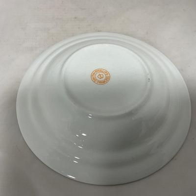 -122- White & Gold Accent | Insert | Marked | Covered Butter Dish