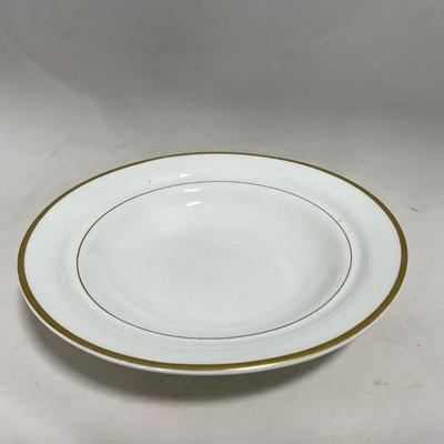 -122- White & Gold Accent | Insert | Marked | Covered Butter Dish