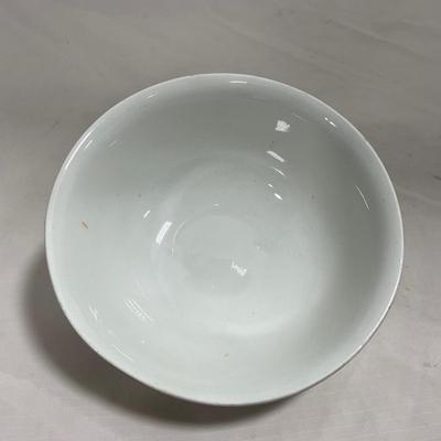 -123- White & Floral | Marked | Covered Butter Dish