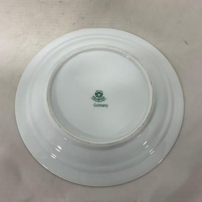 -124- White & Yellow | Pear Finial | Marked | Covered Butter Dish