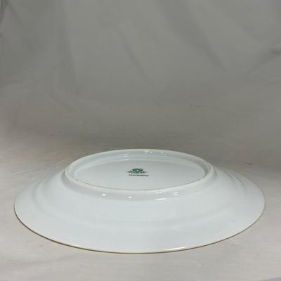 -124- White & Yellow | Pear Finial | Marked | Covered Butter Dish