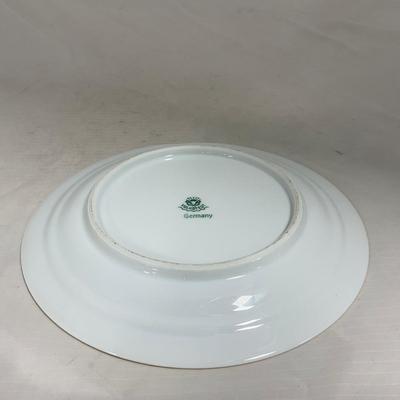 -124- White & Yellow | Pear Finial | Marked | Covered Butter Dish