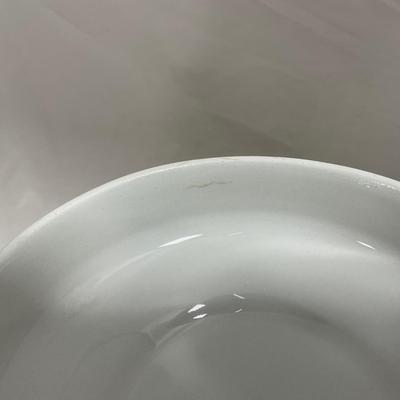 -125- White & Floral | Marked | Covered Butter Dish