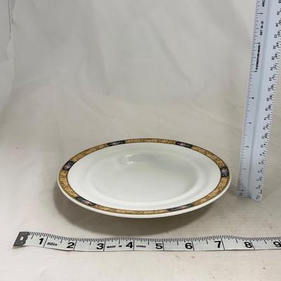 -125- White & Floral | Marked | Covered Butter Dish