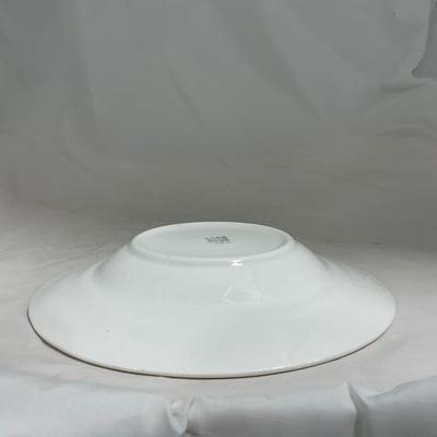 -125- White & Floral | Marked | Covered Butter Dish