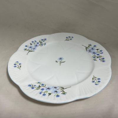 -126- Clear Glass & Floral | Marked | Covered Butter Dish