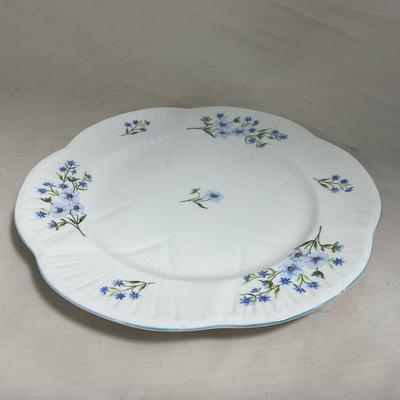 -126- Clear Glass & Floral | Marked | Covered Butter Dish