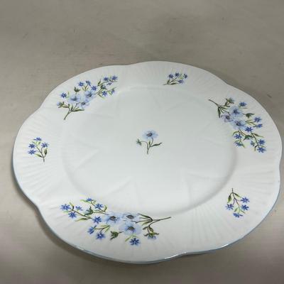 -126- Clear Glass & Floral | Marked | Covered Butter Dish