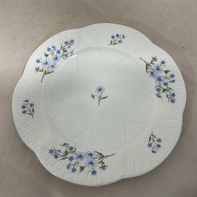 -126- Clear Glass & Floral | Marked | Covered Butter Dish