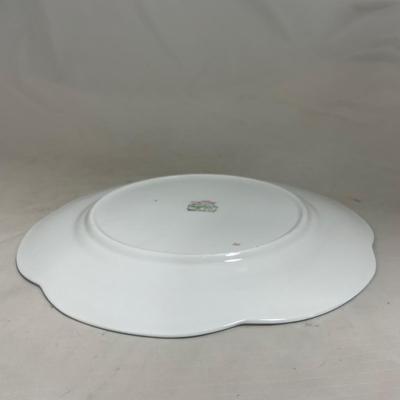 -126- Clear Glass & Floral | Marked | Covered Butter Dish