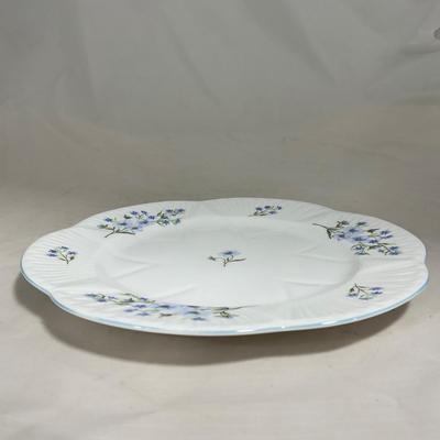 -126- Clear Glass & Floral | Marked | Covered Butter Dish