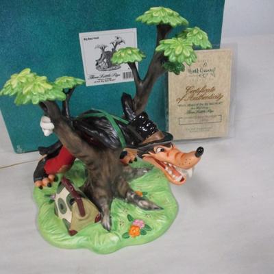 WDCC Disney Figurine Three Little Pigs Big Bad Wolf in Box with COA
