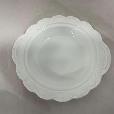 -128- White | Marked Johnson Bros England | Covered Butter Dish