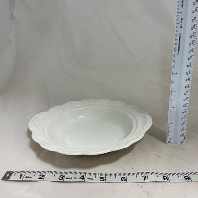 -128- White | Marked Johnson Bros England | Covered Butter Dish