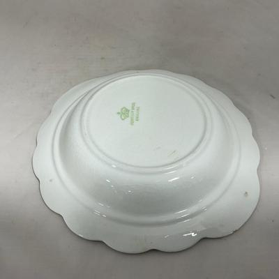 -128- White | Marked Johnson Bros England | Covered Butter Dish