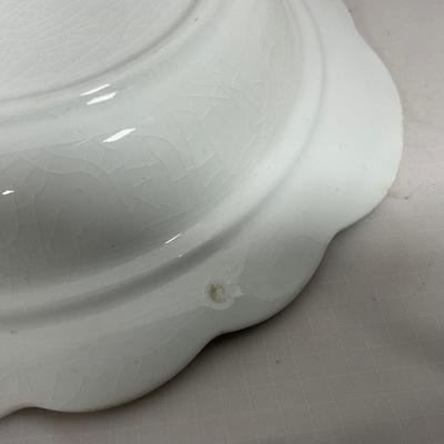 -128- White | Marked Johnson Bros England | Covered Butter Dish
