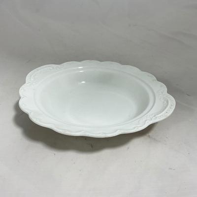 -128- White | Marked Johnson Bros England | Covered Butter Dish