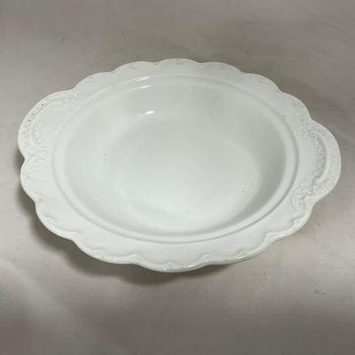 -128- White | Marked Johnson Bros England | Covered Butter Dish