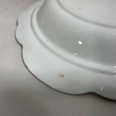 -128- White | Marked Johnson Bros England | Covered Butter Dish