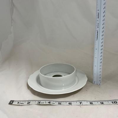 -130- White | Butter Insert | Covered Butter Dish