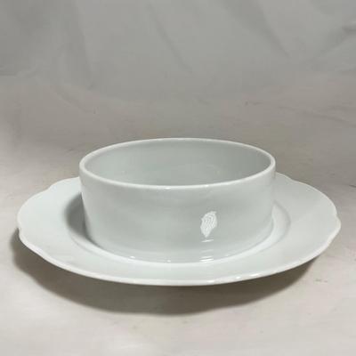 -130- White | Butter Insert | Covered Butter Dish