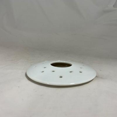 -130- White | Butter Insert | Covered Butter Dish