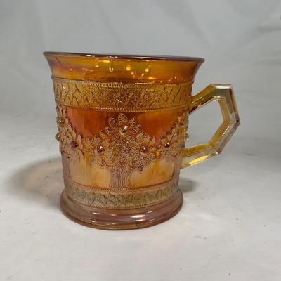 -131- Orange Carnival Iridescent | Tree Design | Mug