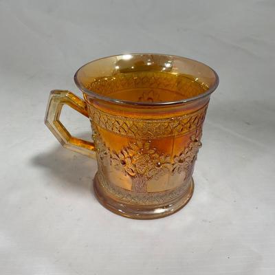 -131- Orange Carnival Iridescent | Tree Design | Mug