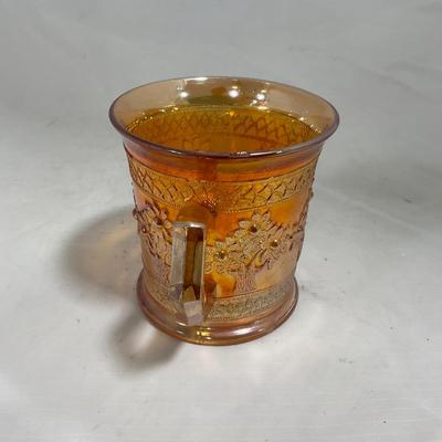-131- Orange Carnival Iridescent | Tree Design | Mug