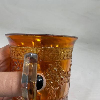 -131- Orange Carnival Iridescent | Tree Design | Mug