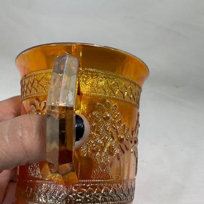 -131- Orange Carnival Iridescent | Tree Design | Mug