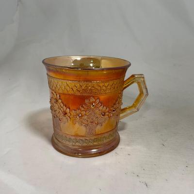-131- Orange Carnival Iridescent | Tree Design | Mug