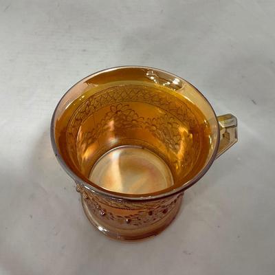 -131- Orange Carnival Iridescent | Tree Design | Mug