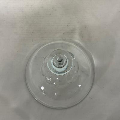 -134- Clear Glass | Candlewick Style | Two Covered Butter Dishes | Pedestal Dish | Creamer & Sugar