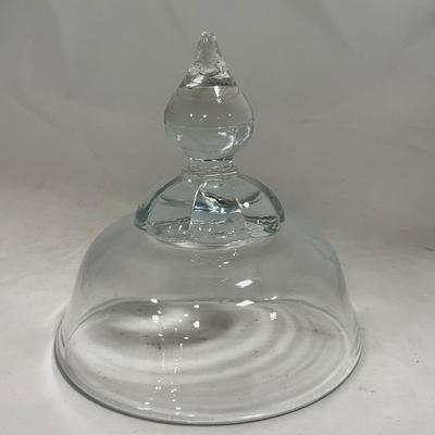 -134- Clear Glass | Candlewick Style | Two Covered Butter Dishes | Pedestal Dish | Creamer & Sugar