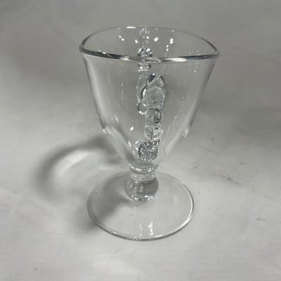-134- Clear Glass | Candlewick Style | Two Covered Butter Dishes | Pedestal Dish | Creamer & Sugar