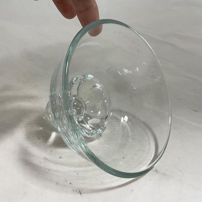 -134- Clear Glass | Candlewick Style | Two Covered Butter Dishes | Pedestal Dish | Creamer & Sugar