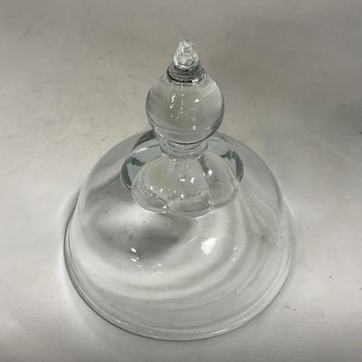 -134- Clear Glass | Candlewick Style | Two Covered Butter Dishes | Pedestal Dish | Creamer & Sugar
