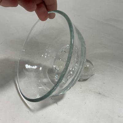 -134- Clear Glass | Candlewick Style | Two Covered Butter Dishes | Pedestal Dish | Creamer & Sugar