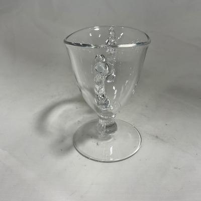-134- Clear Glass | Candlewick Style | Two Covered Butter Dishes | Pedestal Dish | Creamer & Sugar