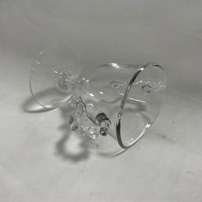 -134- Clear Glass | Candlewick Style | Two Covered Butter Dishes | Pedestal Dish | Creamer & Sugar