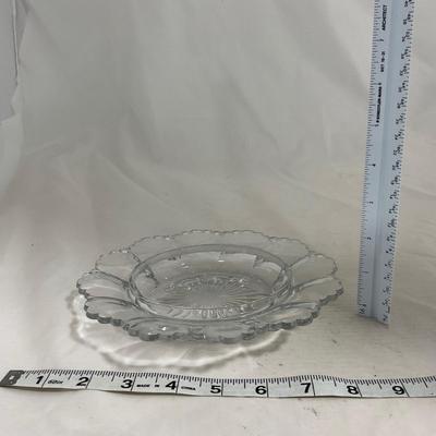 -136- Clear Glass | Covered Butter Dish