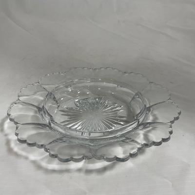 -136- Clear Glass | Covered Butter Dish