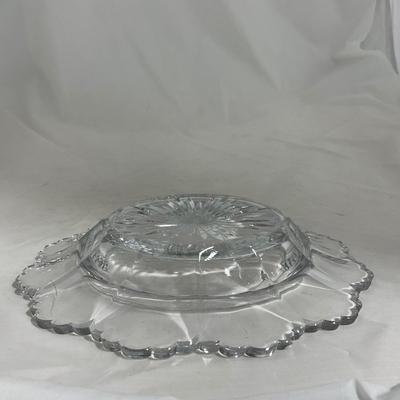 -136- Clear Glass | Covered Butter Dish